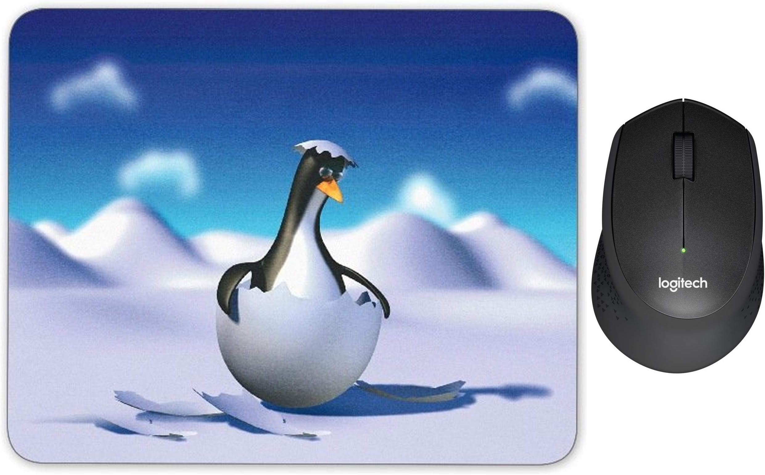 Logitech M330 Silent Plus Wireless Large Mouse (Black) with Mousepad