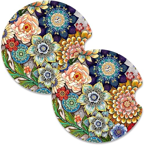 Miniatura 8 de Nipichsha Posavasos para automóvil, posavasos de automóvil para portavasos de automóvil, paquete de 2 posavasos antideslizantes, tapete de goma para