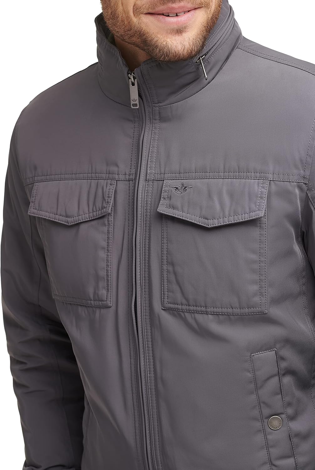 DOCKERS Men's Quilted Lined Flight Bomber Jacket