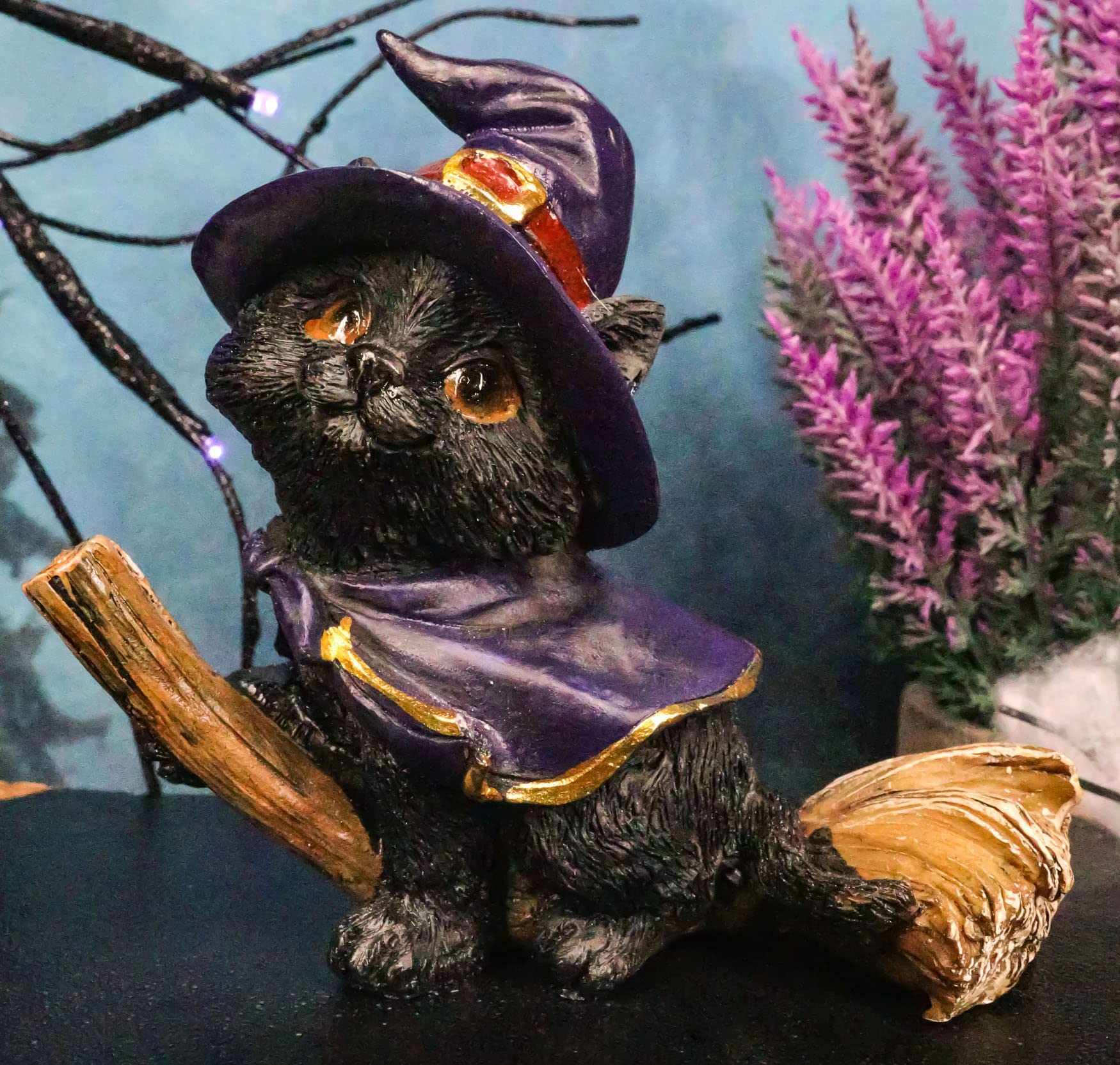 Amazon.com: Ebros Gift Lifelike Witching Hour Halloween Black Cat