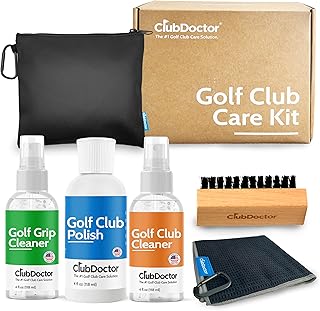 Golf Club Care Kit – Clean, Polish, and Restore Irons, Drivers, Putters – Scratch, Scuff, Rust Remover – Complete Golf Club Maintenance Kit with Grip Cleaner, Club Cleaner, and Polish