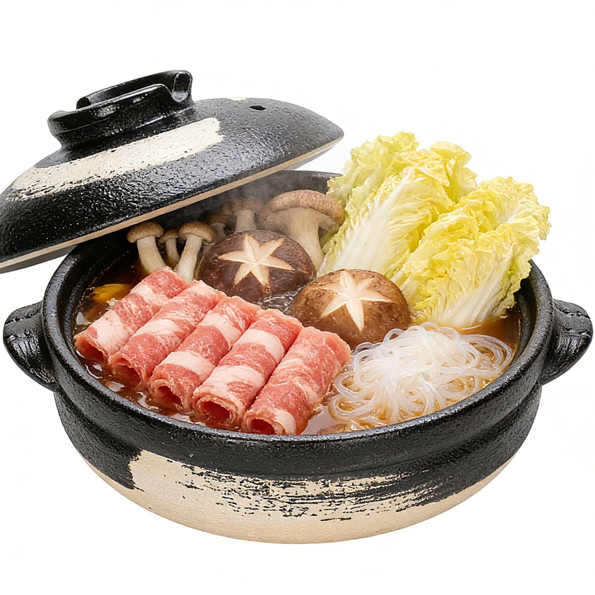 Cazuela de cerámica Olla LiddedStew para sopa de cocina doméstica en estufa de gas