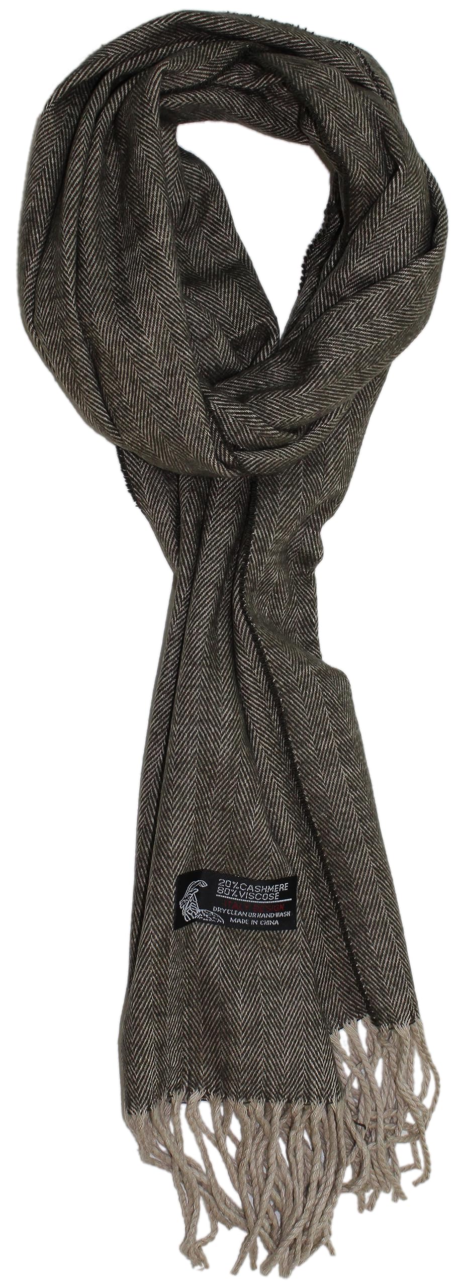 Ted & Jack - Timeless Cashmere Feel Herringbone Pattern Scarf