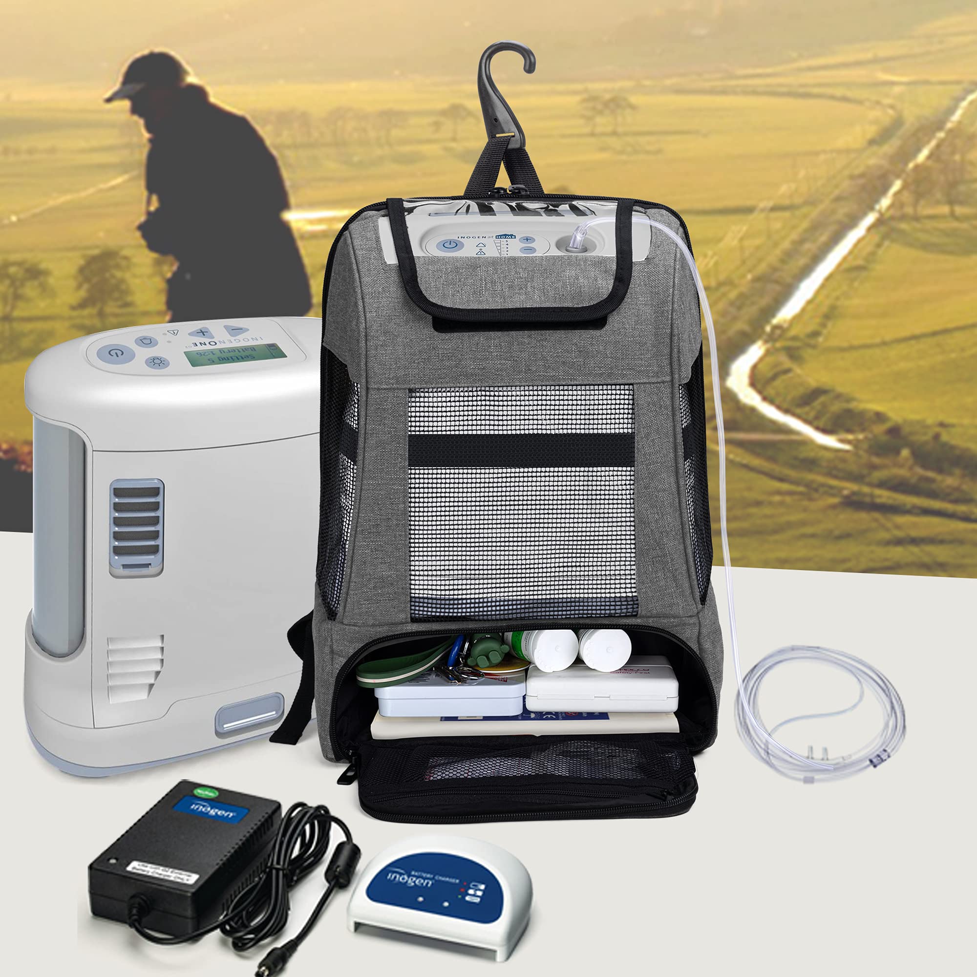 Buy CURMIO Portable Oxygen Concentrators Backpack, Universal POC Travel Carrying Bag with Mesh