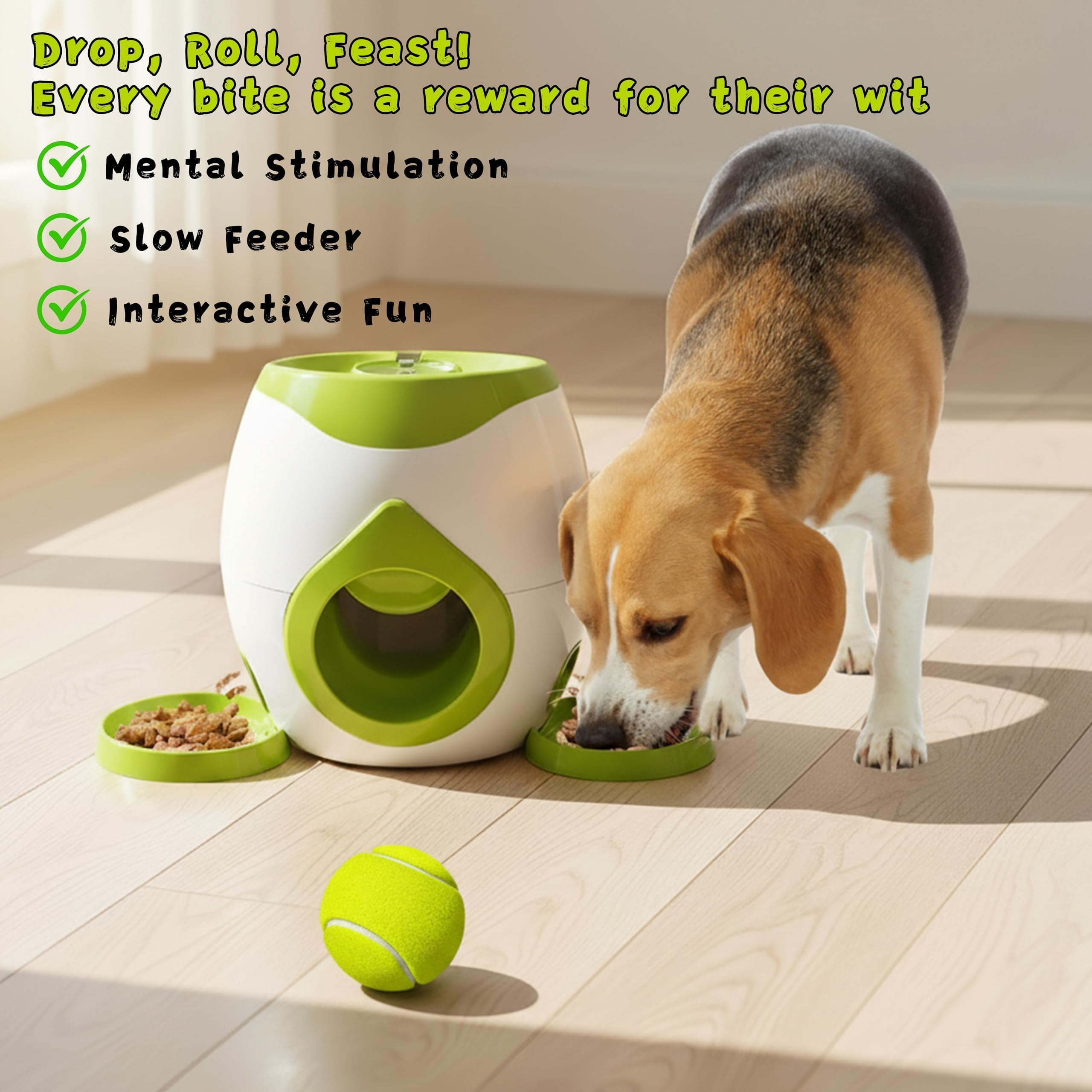 Abull - Giocattolo puzzle per cani, giocattolo interattivo per cani, migliora il QI degli animali domestici e li tiene occupati, dispenser 2 in 1 e alimentatore lento per mangiare sano, divertente e