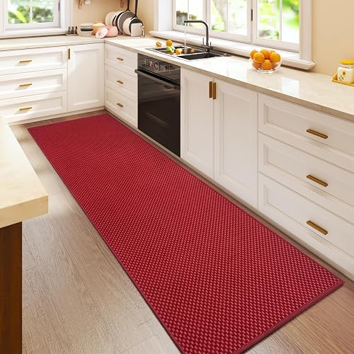 YDKGL Kitchen Runner Rug Mat (Red, 2x6 ft)