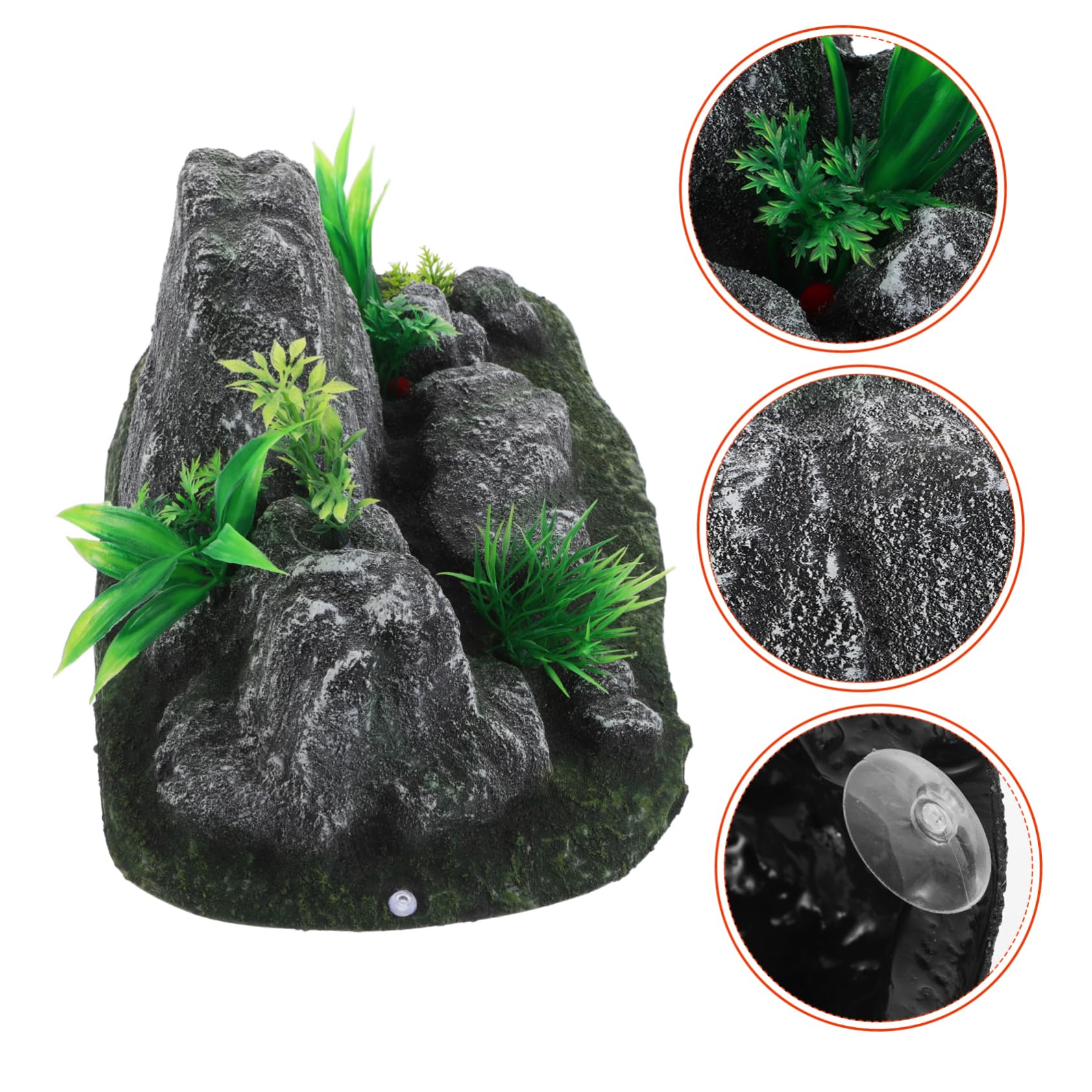 Toyvian Adorno Acuario Artificial Decoración De Rocalla Resina Cueva para Bettas Decoración Acuario