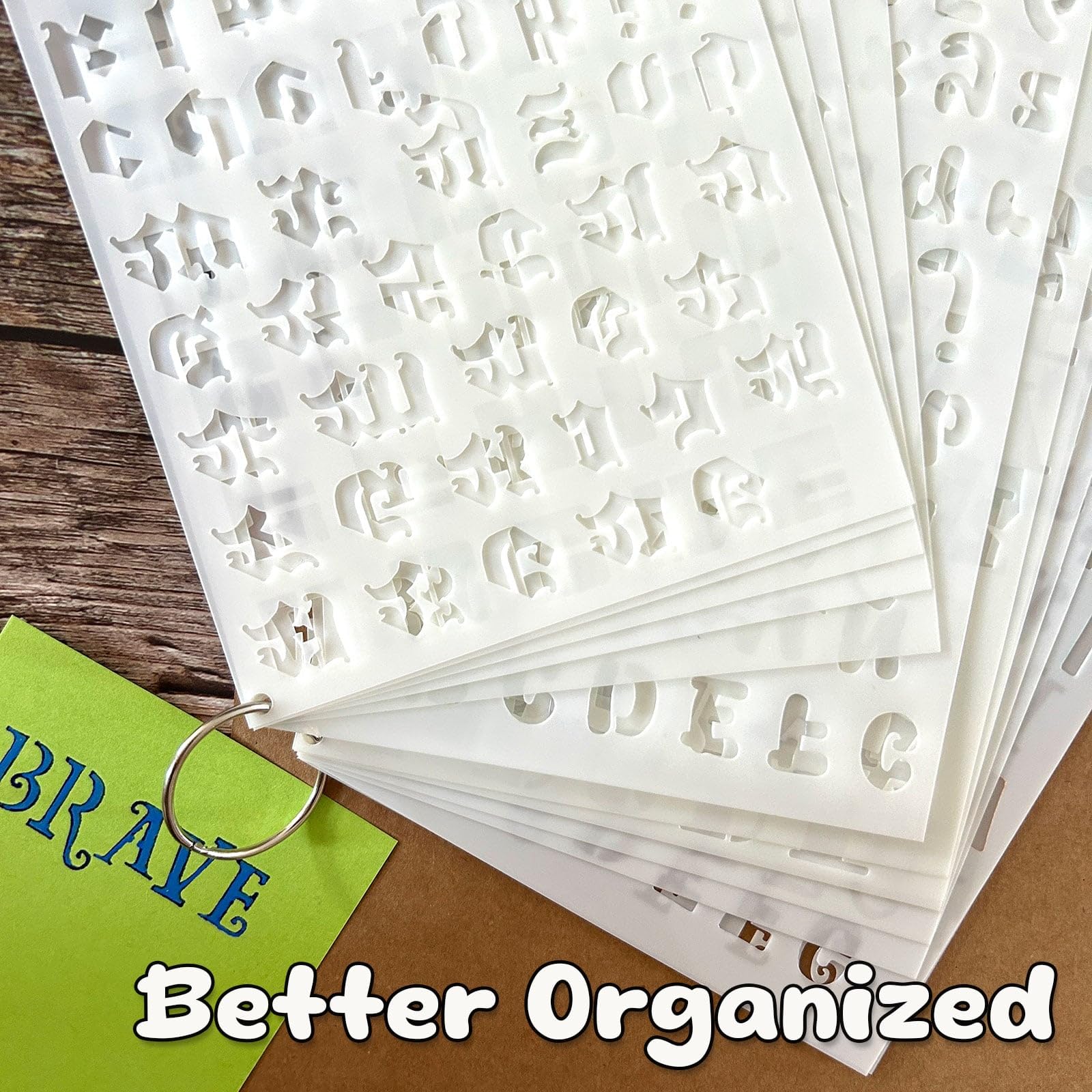 Mah?? 26-Piece Letter Stencils Set - 5cm Upper Case Alphabet Templates For Crafting & DIY Projects