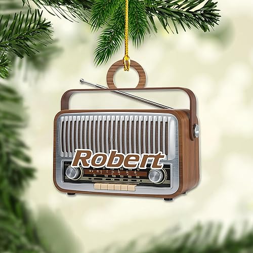 Personalized Radio Ornament 2025 Custom Retro Radio Ornament, Cassette Tape Retro Ornaments, Radio Christmas Ornaments, Music Box Ornaments Mixtape
