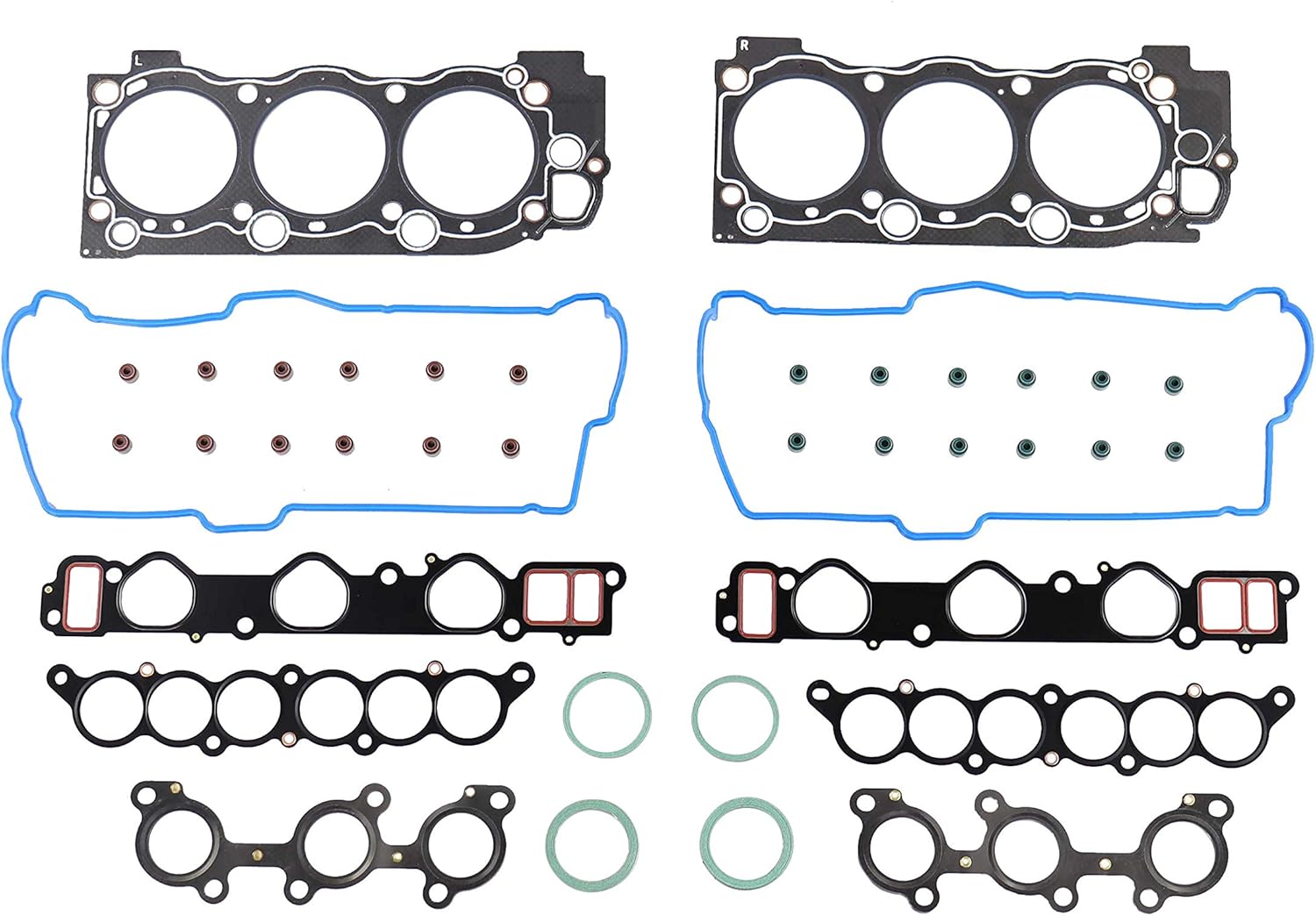 DNJ HGS966 MLS Cylinder Head Gasket Set for 1999-2004 Toyota 4Runner Tacoma Tundra 3.4L V6 24V DOHC 3378cc