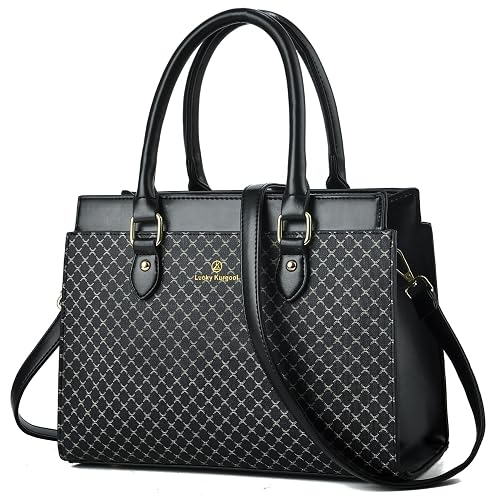 KURGOOL Handbags Purses for Women, Trendy Leather Dual-tone Tote Purse,