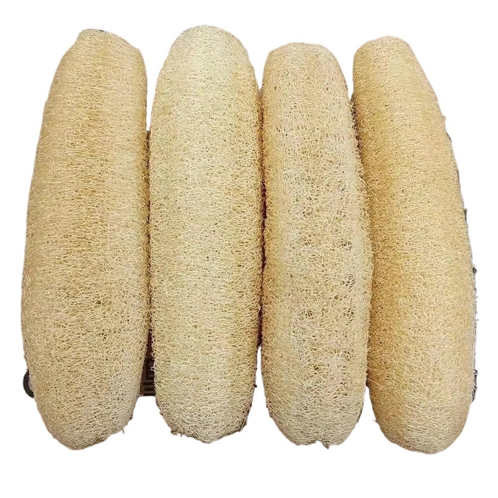 Lot de 3 éponges luffa naturelles multi-usages for le nettoyage de la cuisine, éponges à vaisselle, longues, for la douche et le corps(35-40cm length)