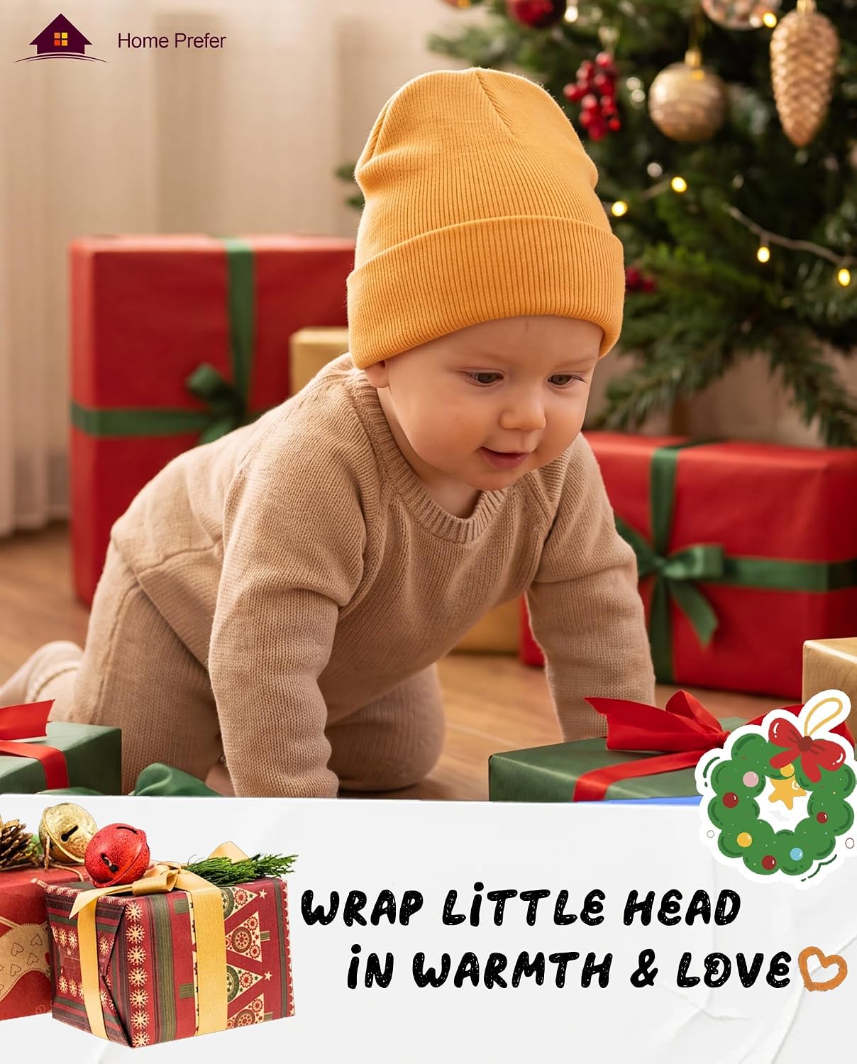 Home Prefer Baby Boys Girls Toddler Beanie Hat Cotton Knit Beanie Kids Winter Hat image 5