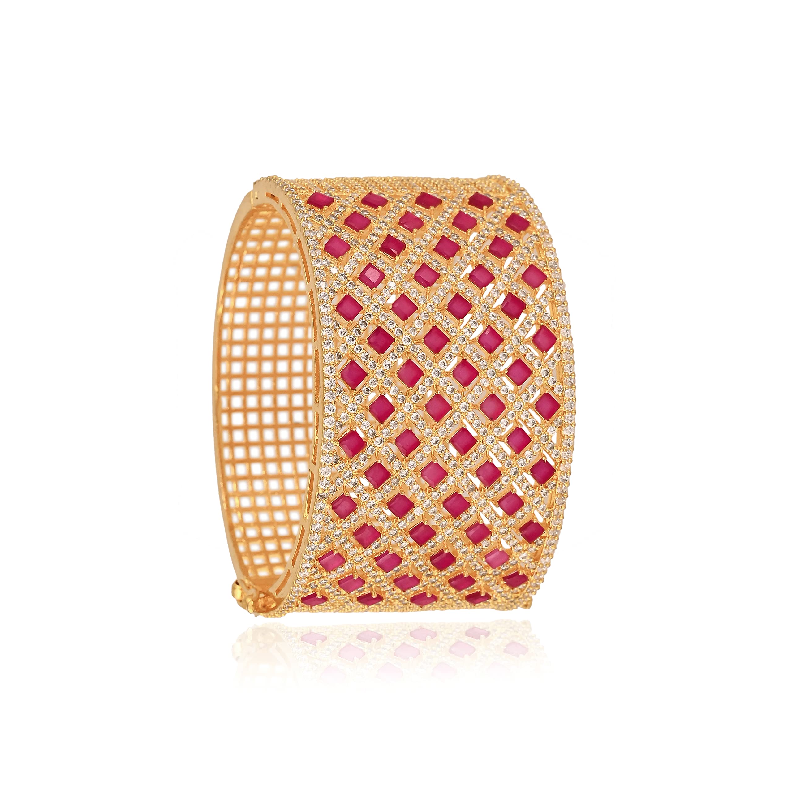 See full amazon price history chart for Ratnavali Jewels Rose Gold Siver Plated Red Green Pink White American Diamond CZ Stone Openable Hand Kada Bracelet for Women/Girls Ratnavali Jewels Rose Gold Siver Plated Red Green Pink White American Diamond CZ Stone Openable Hand Kada Bracelet for Women/Girls (B0B51QN6QH) Amazon Price History, Amazon Price Tracker