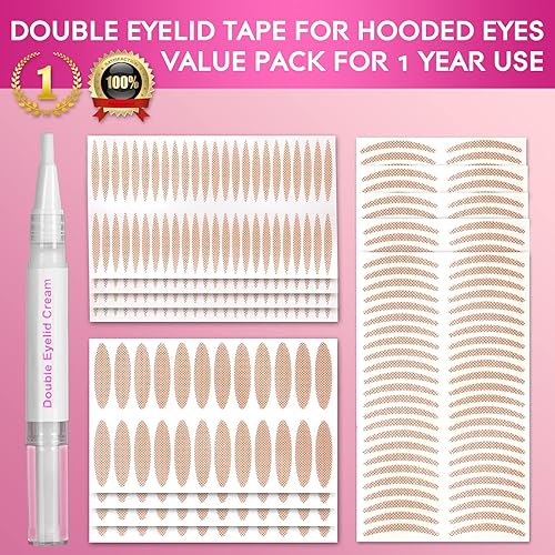 Miniatura 7 de FENVIRN Cinta para párpados, tiras naturales de doble párpado, cinta invisible de doble párpado, impermeable, levantamiento instantáneo de párpados