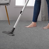 Vista 6 de DweIke Alfombras modernas para sala de estar, dormitorio, alfombra gris gruesa de espuma viscoelástica de 4 x 6 pies, alfombra súper suave