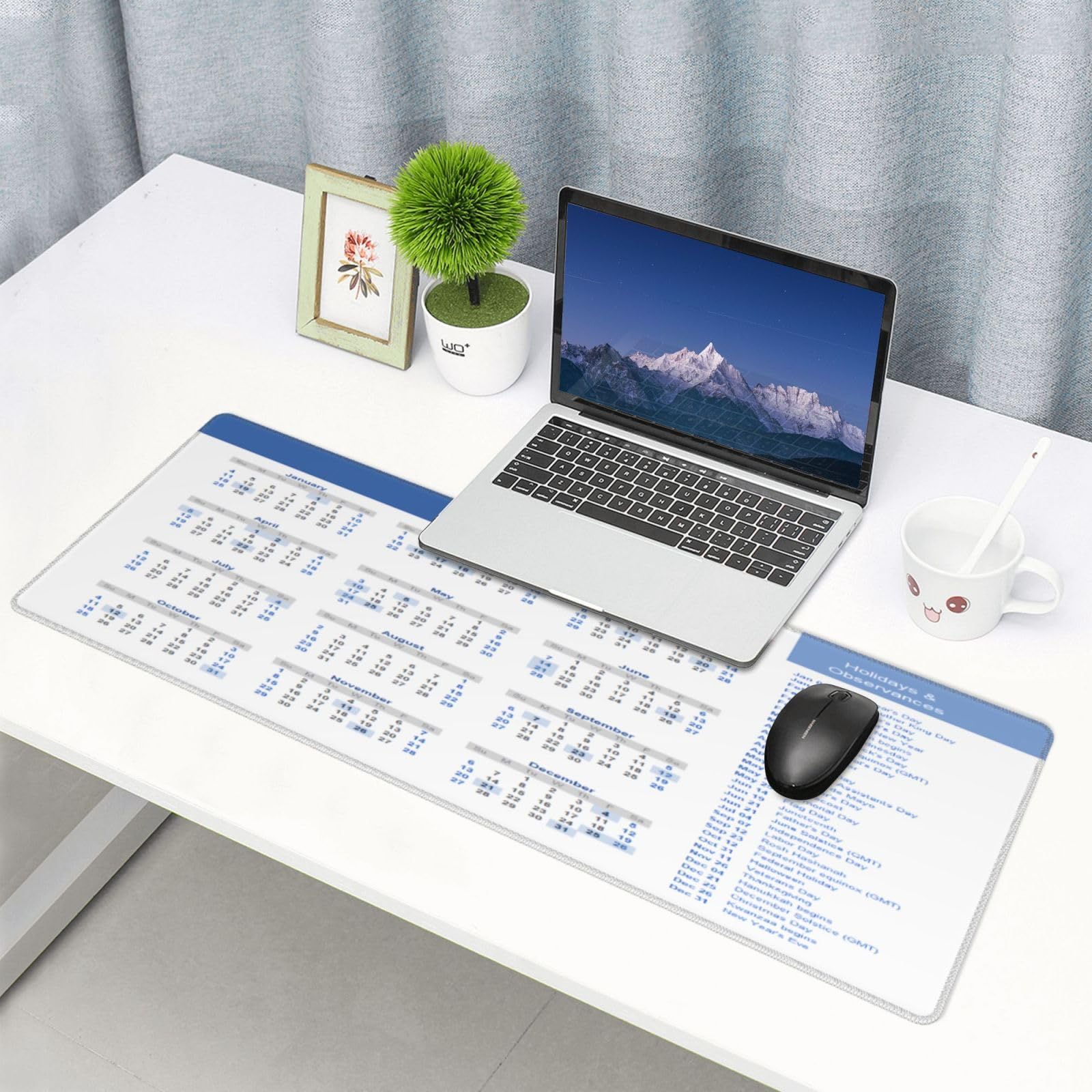 Tappetino da scrivania con rivestimento impermeabile serie calendario