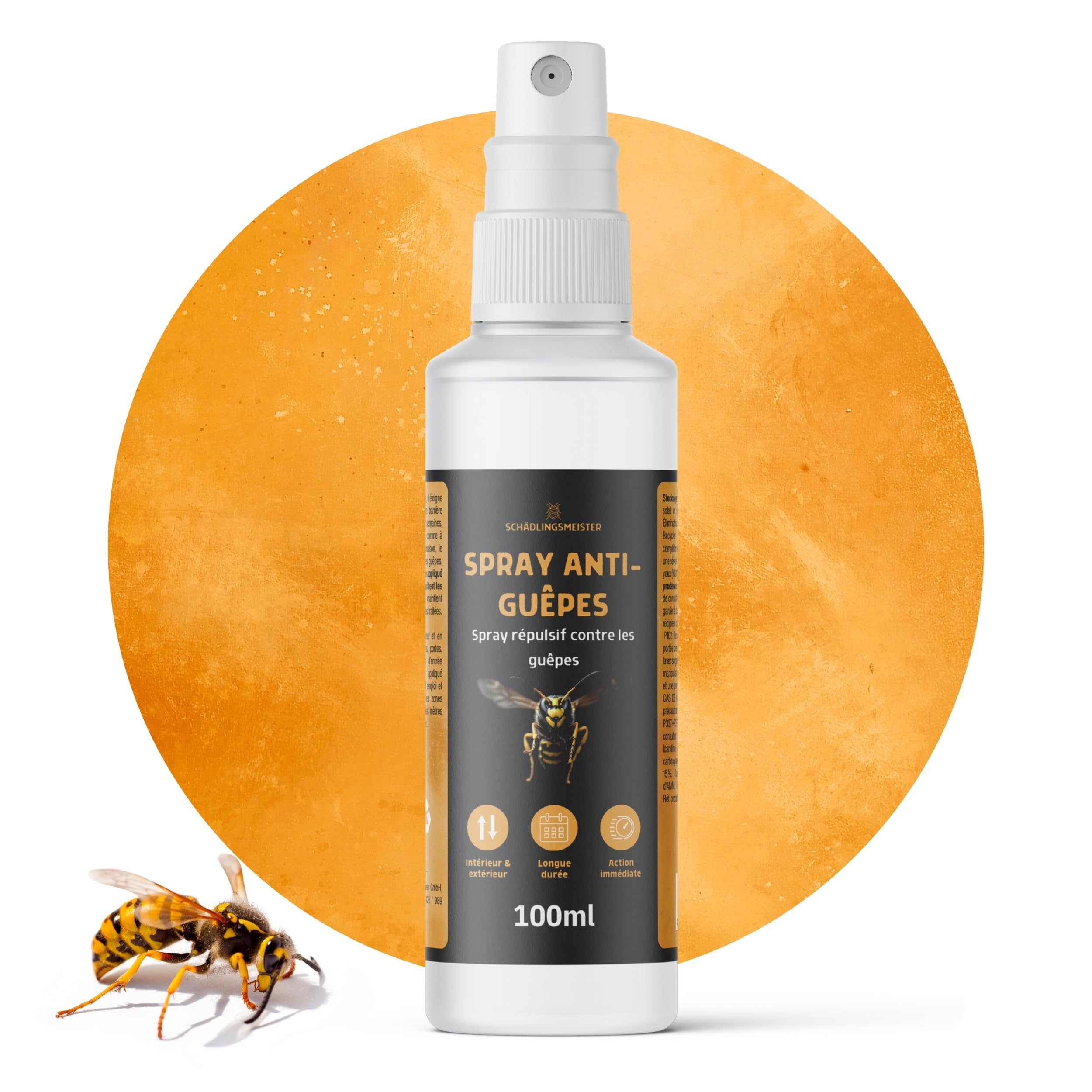 Spray Stop Guêpes Hautement concentré - Protection efficace et longue durée - Pour intérieur et extérieur - anti-guêpes 
