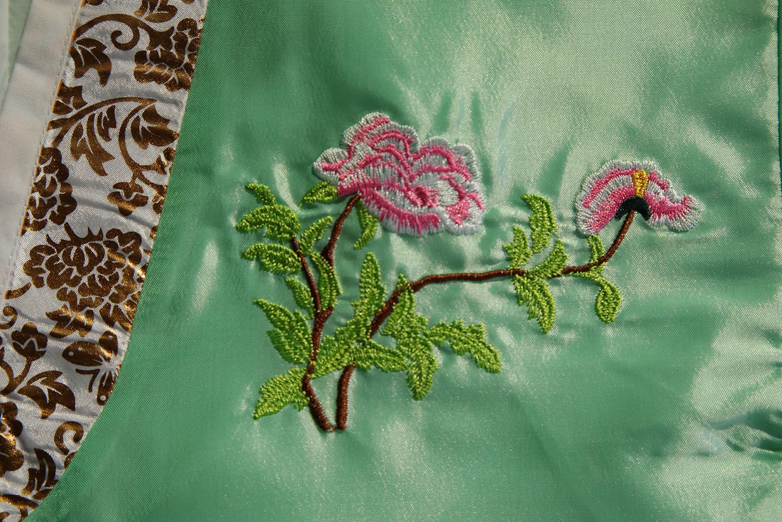 Hanbok tradicional coreano para mujer, vestido de manga larga con bordados florales