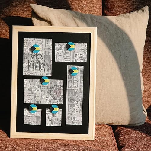 Miniatura 6 de Bandera de las Bahamas lindo imán fuerte nevera redondo pegatinas decorativas para el hogar oficina 1 unidad