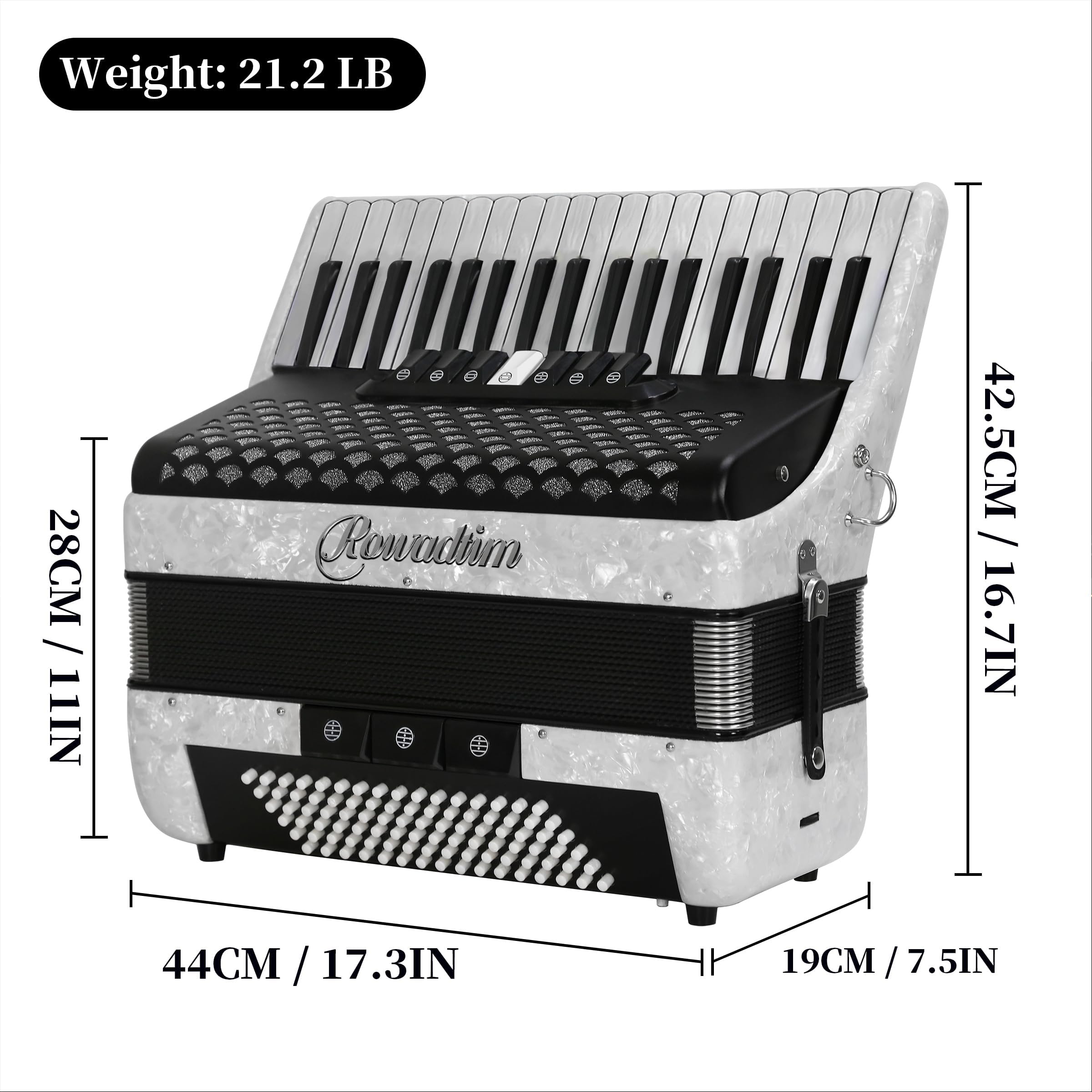 Amazon.com: Accordion - 37 Key 96 Bass Professional Model for