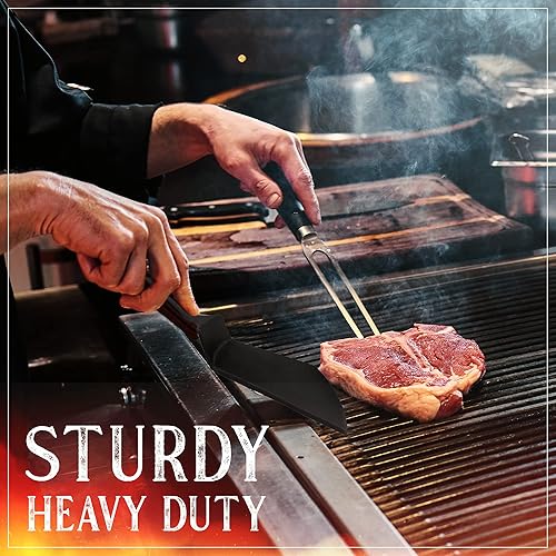 Miniatura 7 de USABEST - Espátula de hierro fundido prémium para hamburguesas, prensa trituradora, regalo único para cocinar y asar hamburguesas