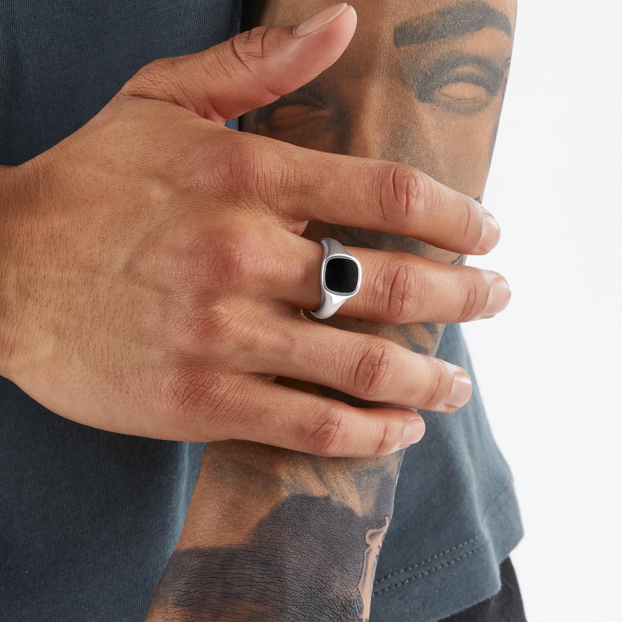 THOMAS SABO Ring klassisch schwarz 925 Sterlingsilber