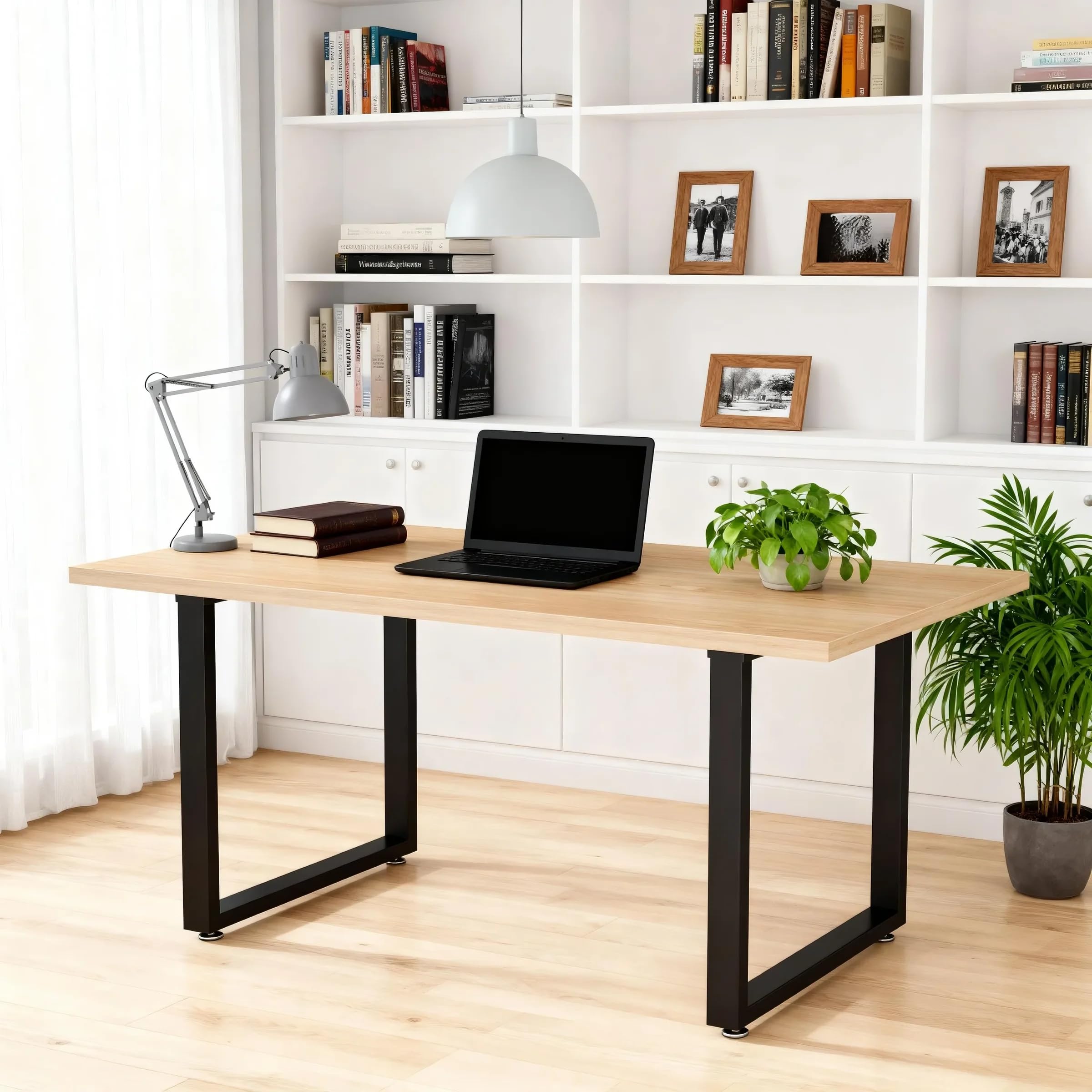 Industrielle Tischbeine Metall Schwarz, 28" x 24", 2 Stück, Robuste Schreibtischbasis aus Stahlrohr für Esszimmer, Tischbeine 70cm Schwarz und DIY-Möbelstütze, quadratische Form