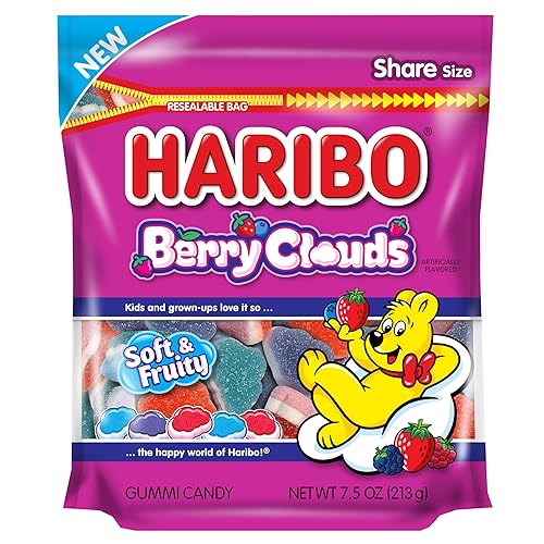 Vista 5 de HARIBO Gummi Candy, Twin Snakes Sweet & Sour Gummy Candy, 8.3 onzas resellables tamaño compartido, bocadillos suaves y masticables, sabores