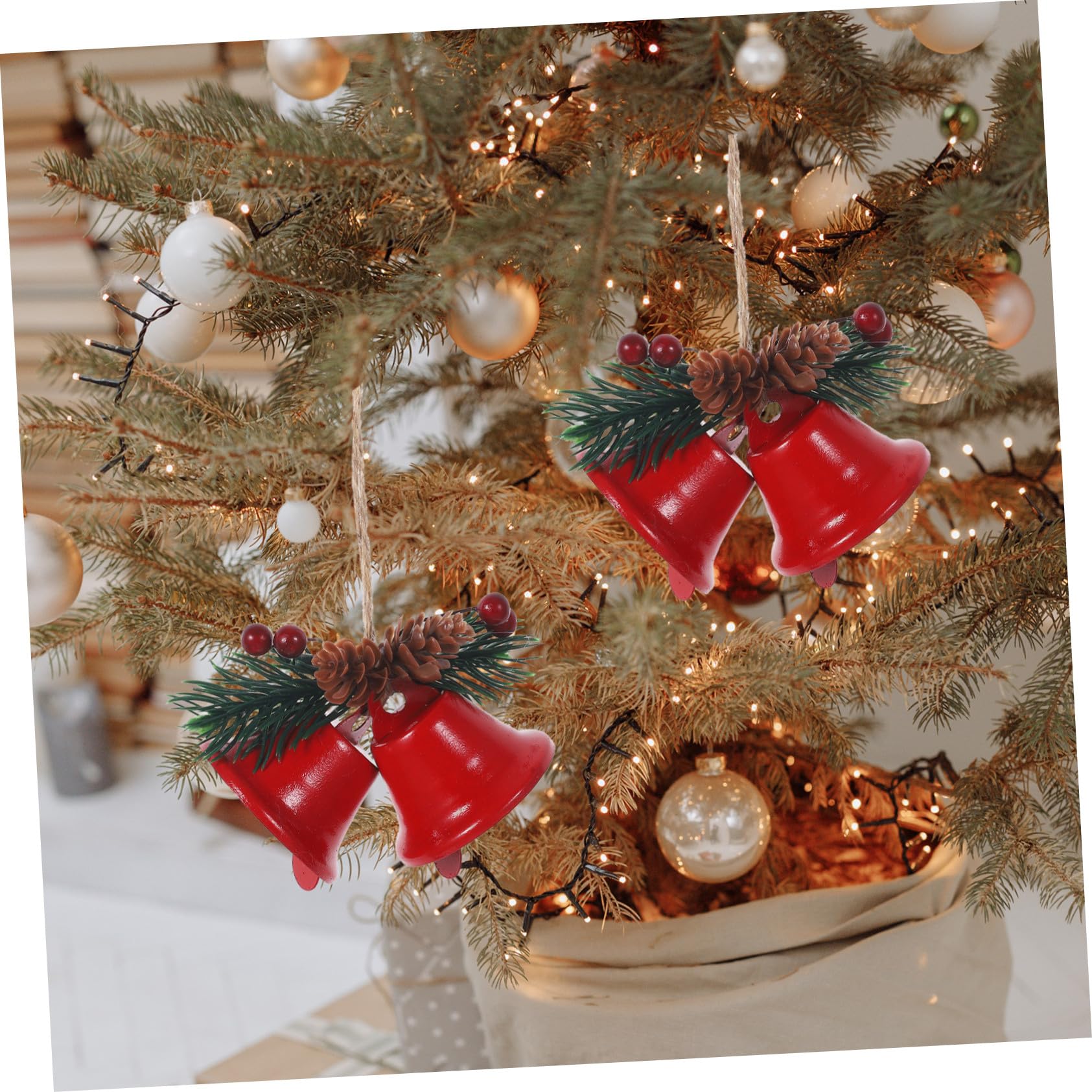 6pezzi Campanella Di Natale Sospesa Decorazione Per Albero Di Natale Campana Natalizia Da Appendere Ornamento Per Albero Di Pendente Decorativo Per Festa