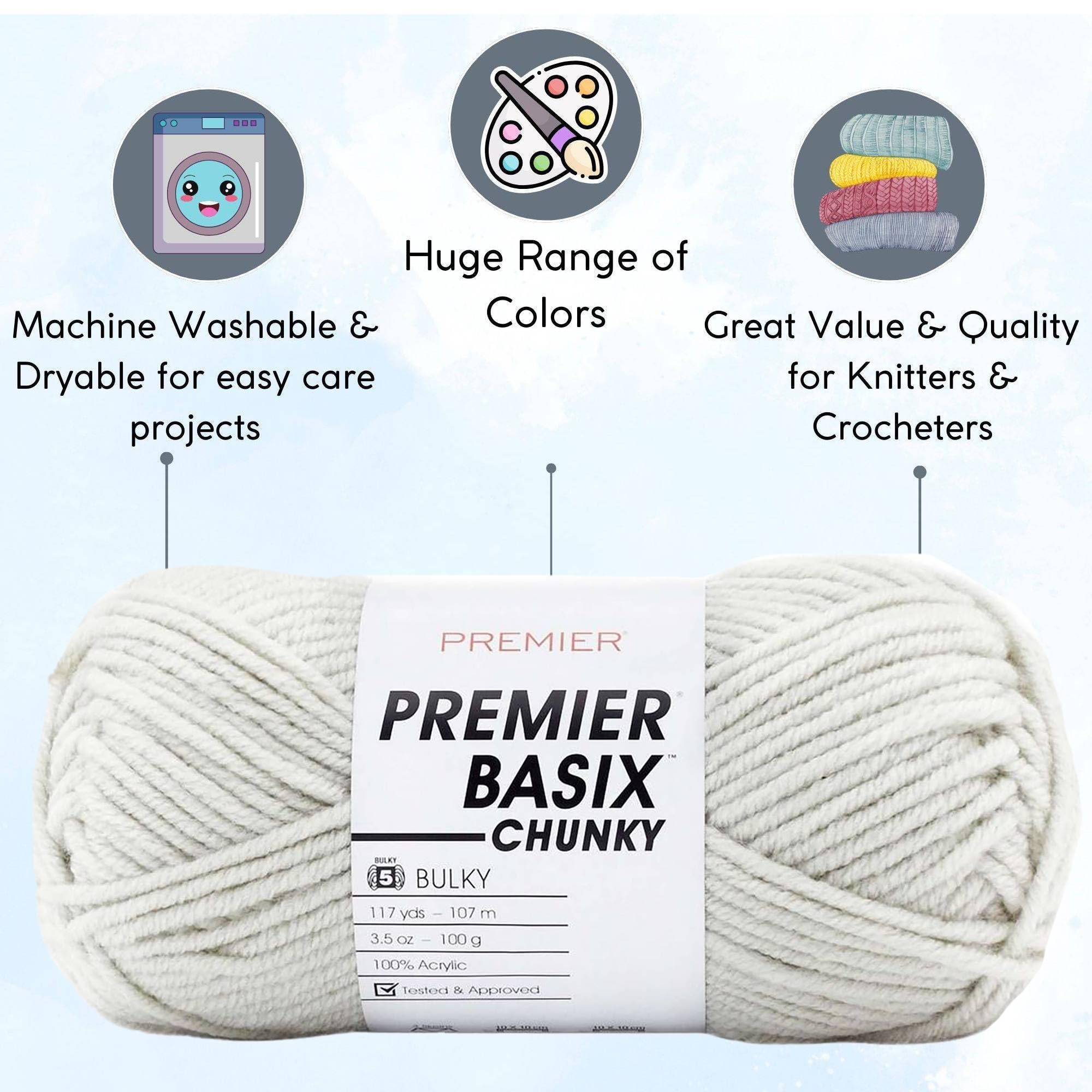 Premier Yarns > Steel - Premier Yarns Basix Chunky Yarn: A
