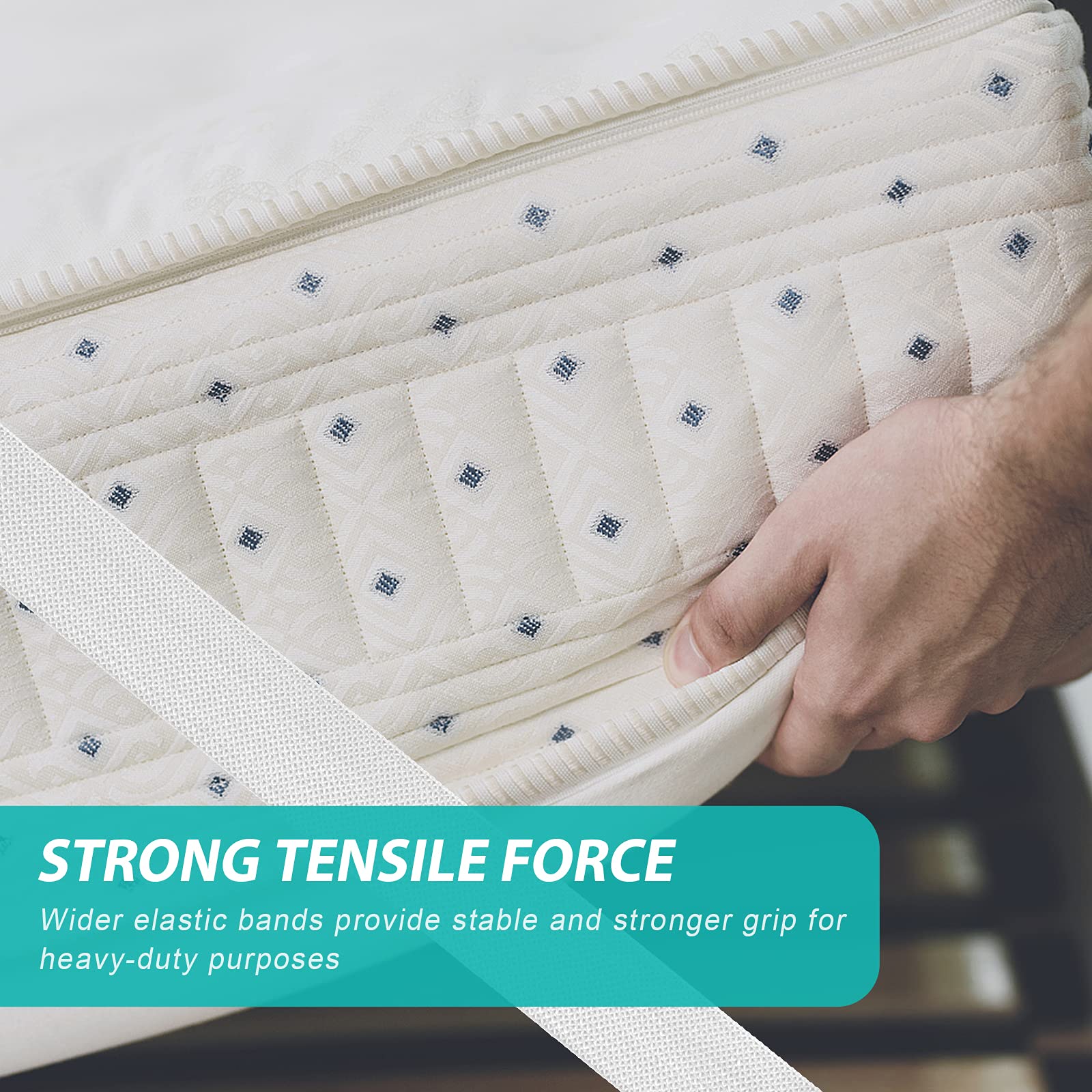 Cabilock 16pcs Bed Sheet Clip Sheet Strap Bling Sheets Adjustable Heavy Duty Fitted Sheet Straps Clips Mattress Bed Sheet Holder Clips Elastic Sheet Suspenders Fasteners for Bed Mattress Cover Sofa