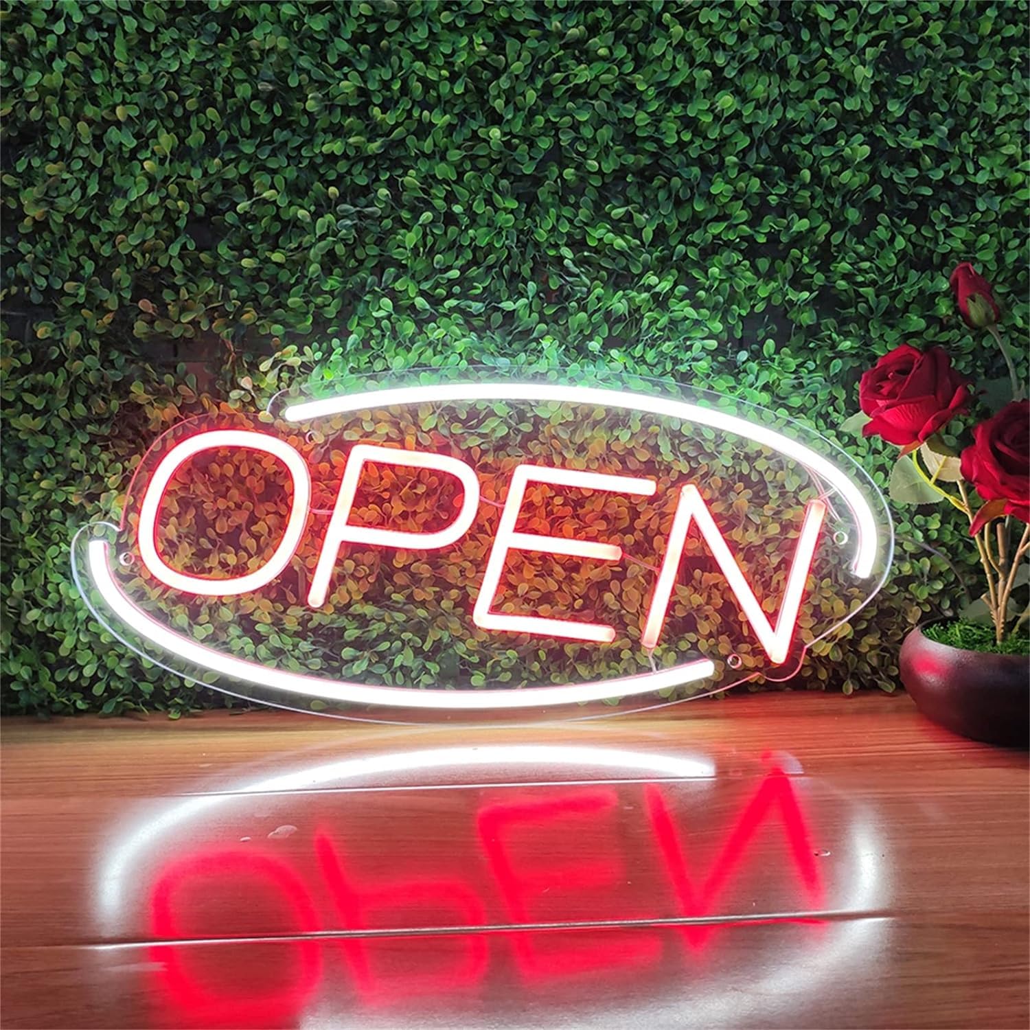 KIJyfgTR LED Neon Sign Commercial LED neon wall mounted acrylic night illuminated illuminated sign for bar shop restaurant, 50x22cm