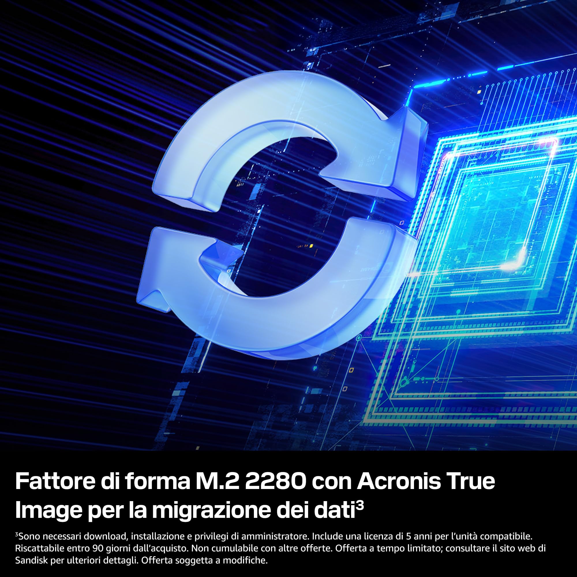 WD Blue SA510, 250 GB, M.2 SATA SSD, fino a 555 MB/s, Include Acronis True Image per Western Digital, clonazione e migrazione del disco, backup completo e ripristino rapido, protezione da ransomware