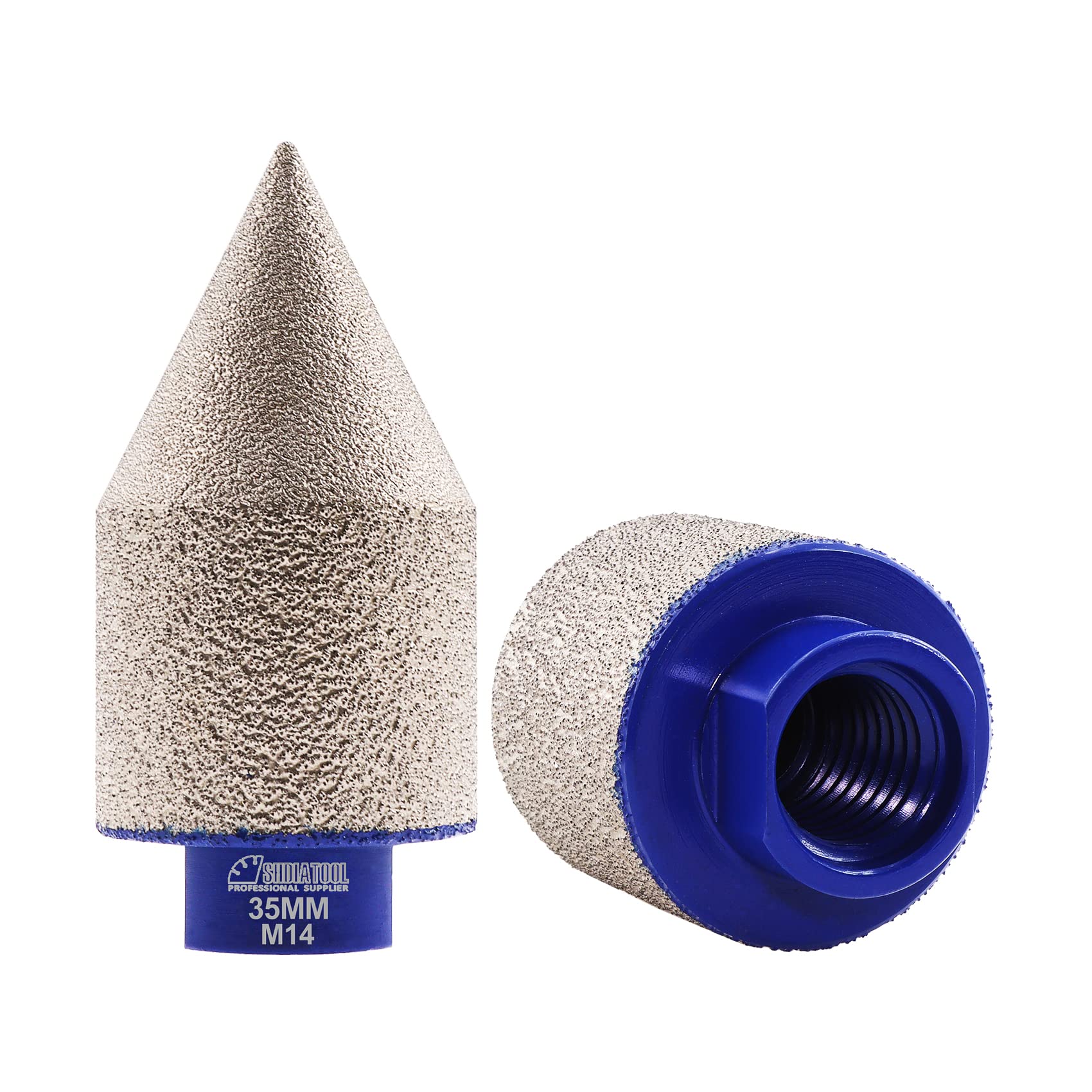 SHDIATOOL Punte diamantate per trapano da 2 a 35 mm per bisellare, ampliare, levigare, modellare bordi, piastrelle in porcellana, marmo, ceramica, granito, 2 unità