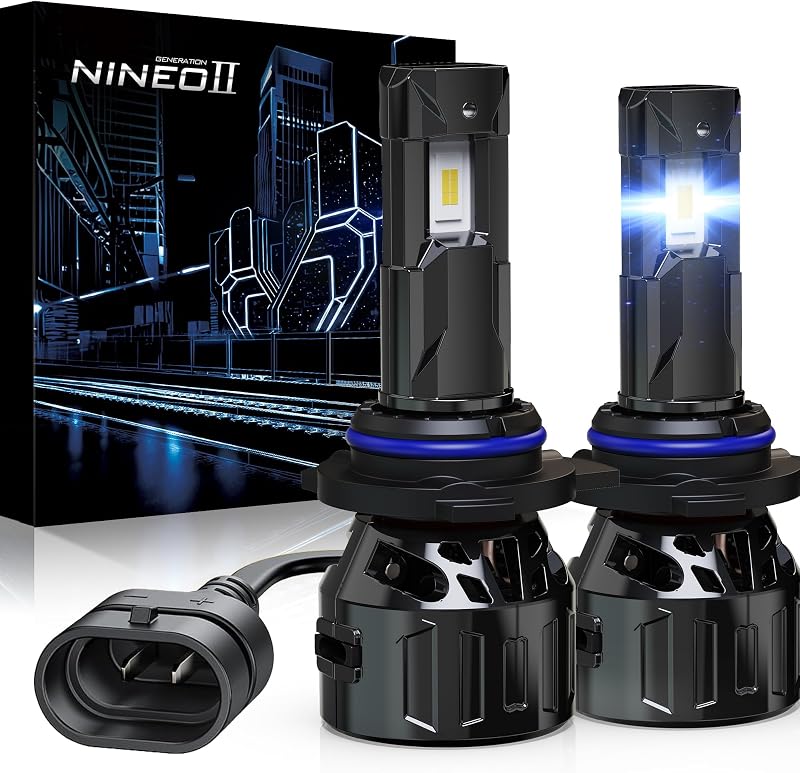 Lâmpadas de neblina LED 9012 NINEO com ventilação, 6500K – Pacote com 2