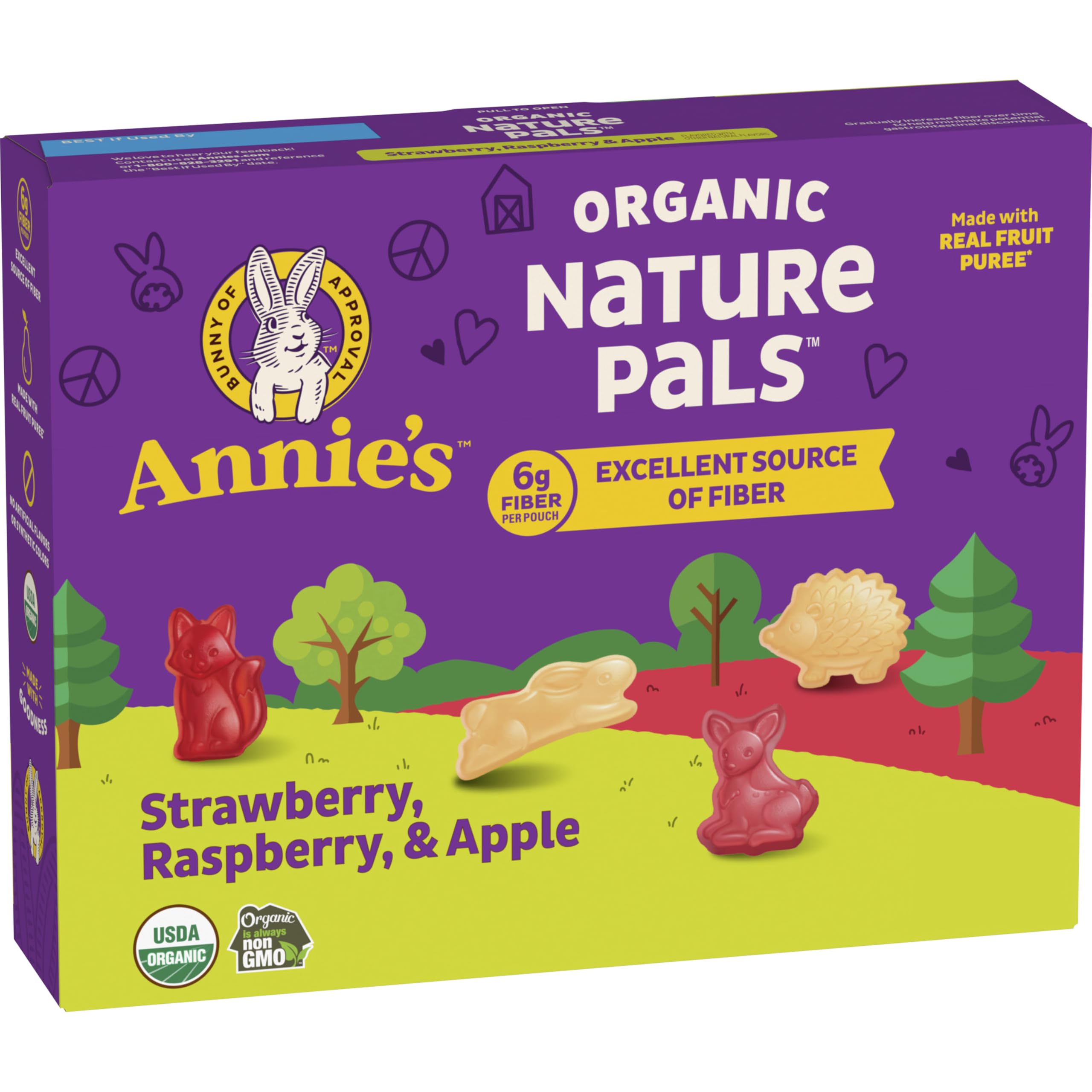 Amazon.com: Annie's Organic Nature Pals Strawberry, Raspberry