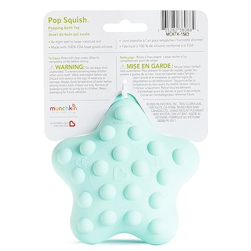 Miniatura 5 de Munchkin Pop Squish - Juguete de baño para bebé, sin moho, juguete sensorial exprimible, estrella de mar