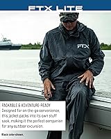 Vista 6 de FROGG TOGGS Chaqueta impermeable FTX Lite para hombre, 3 capas, impermeable, transpirable, elástica y cómoda