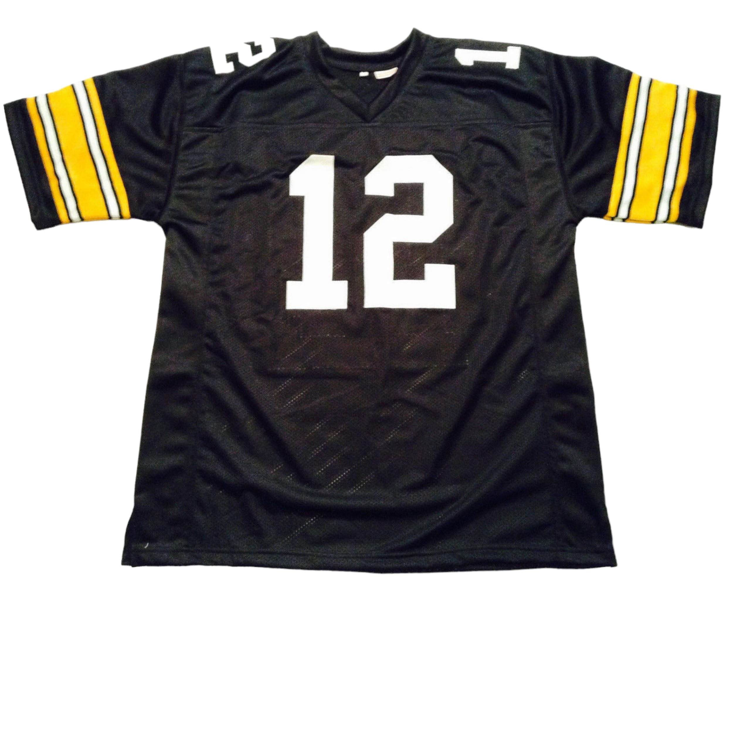 Terry Bradshaw Jersey Stitched Black Custom Football New No Brand/Logos (US, Alpha, XX-Large, Regular, Regular, Black)