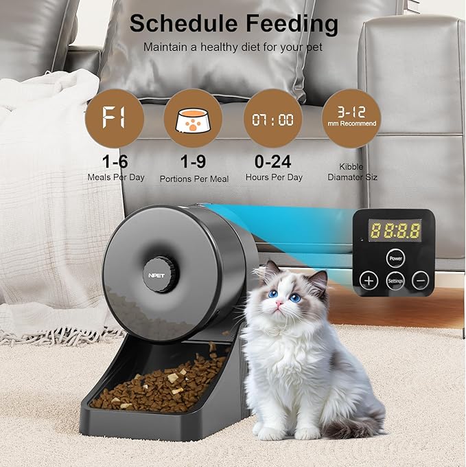 Fuente de Agua y Comedero Automático para Gatos NPET, 4L y 3L miniatura 6