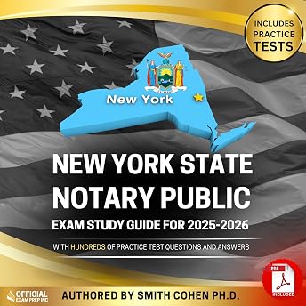 New York State Notary Public Exam Study Guide for 2025-2026 (With Hundreds of Practice Test Questions and Answers) Audiobook by Smith Cohen episode artwork