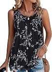 Femmes Tank d'été Tops Casual Loose T Shirts Sans manches Tunic Blouses Cami