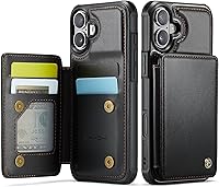 Vista 71 de Vinich Funda tipo cartera para iPhone 11 con soporte para tarjetas, bloqueo RFID, ranuras de crédito, función atril, a prueba de golpes, para Negro