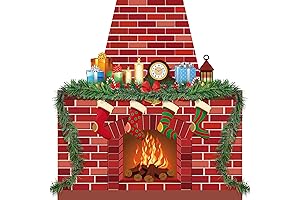 TaoBary Christmas Cardboard Fireplace Holiday Decoration