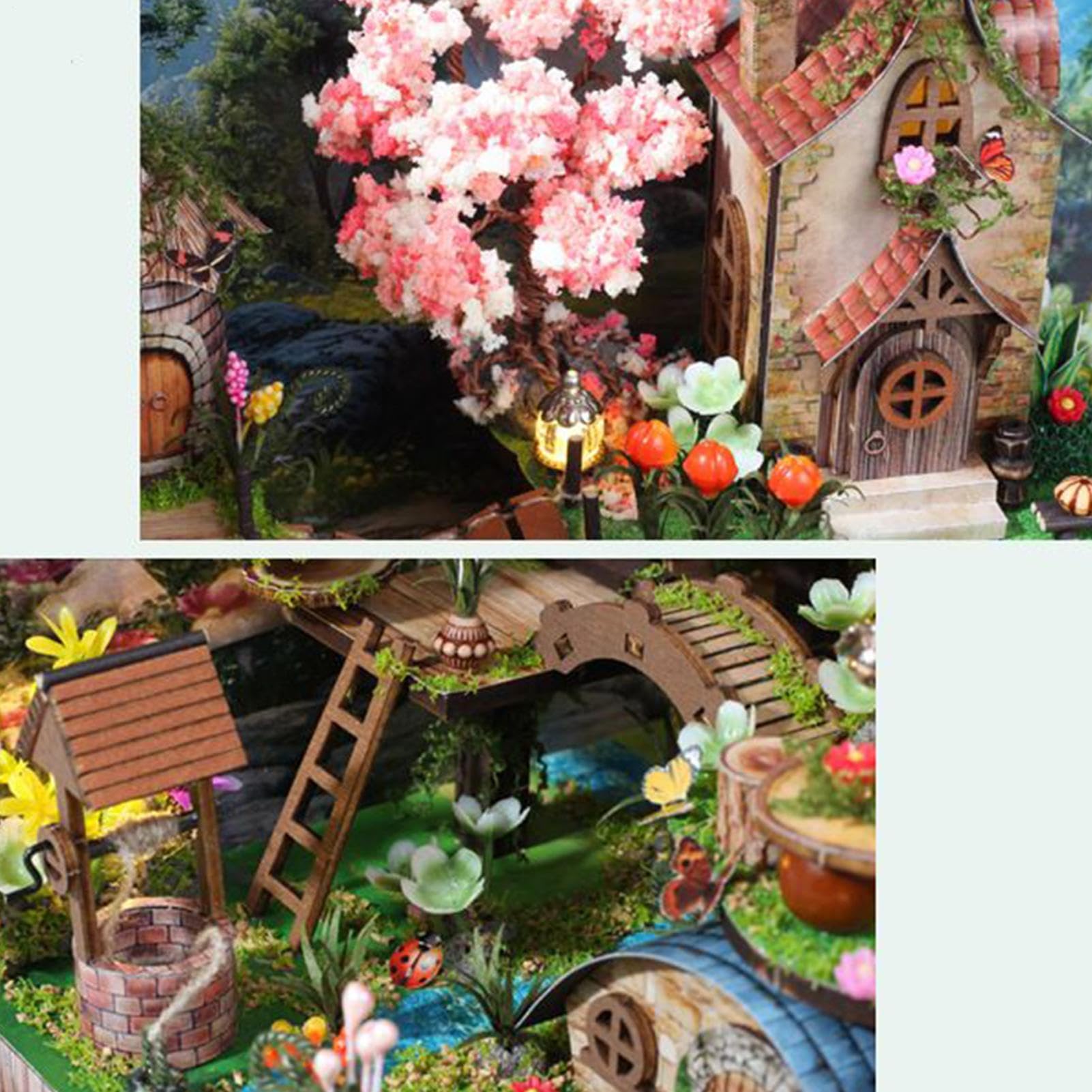 Kit Minicasa Kit Creativo per Angolo Lettura Fai da Te, Decorazione da | Casa delle Fate Artigianale Decorazione Creativa da Tavolo per Adulti per Interni Biblioteca Camera Scuola e Vacanze