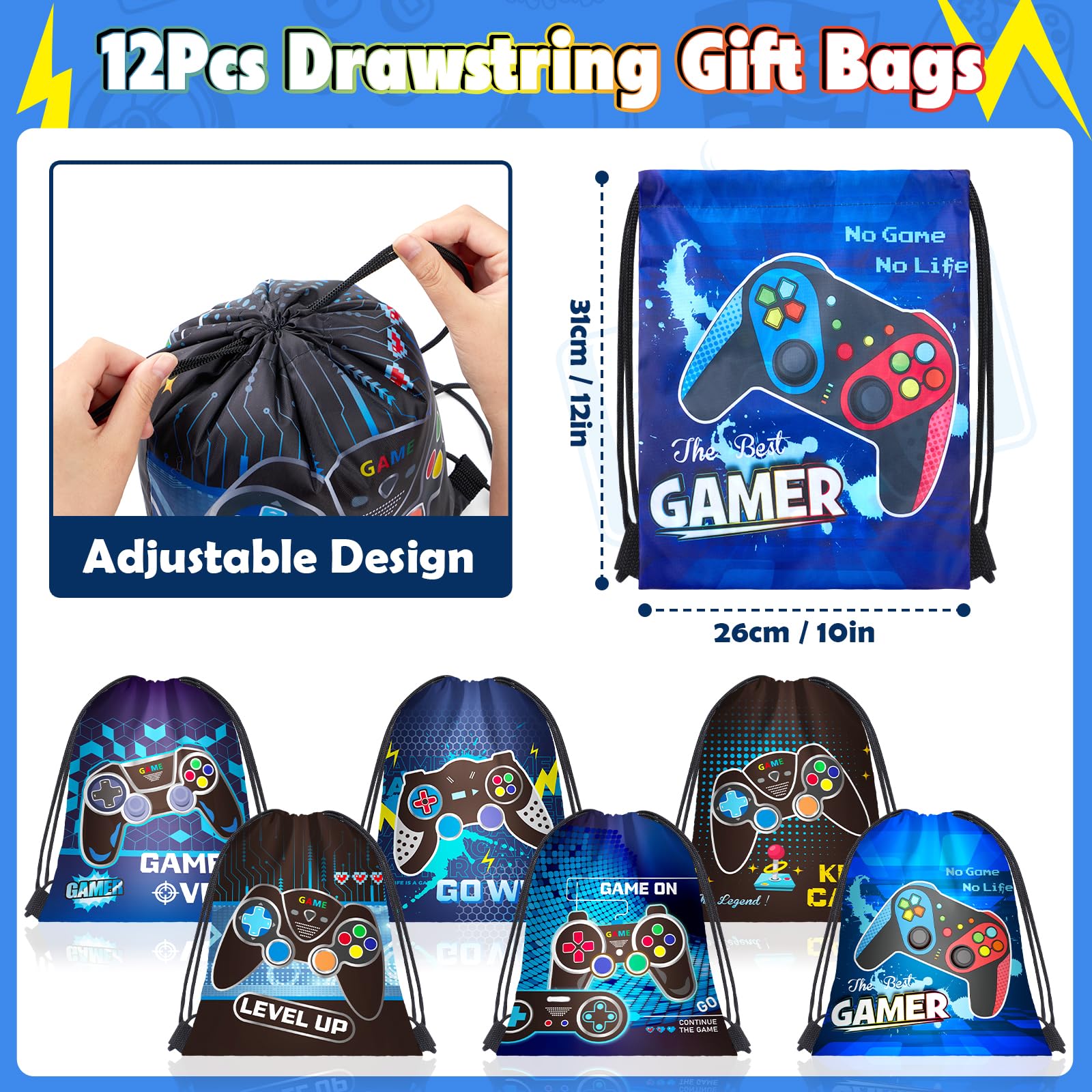 Bomboniere Tema Videogiochi Per Feste - Portachiavi, Braccialetti, Adeschi E Sacchetti