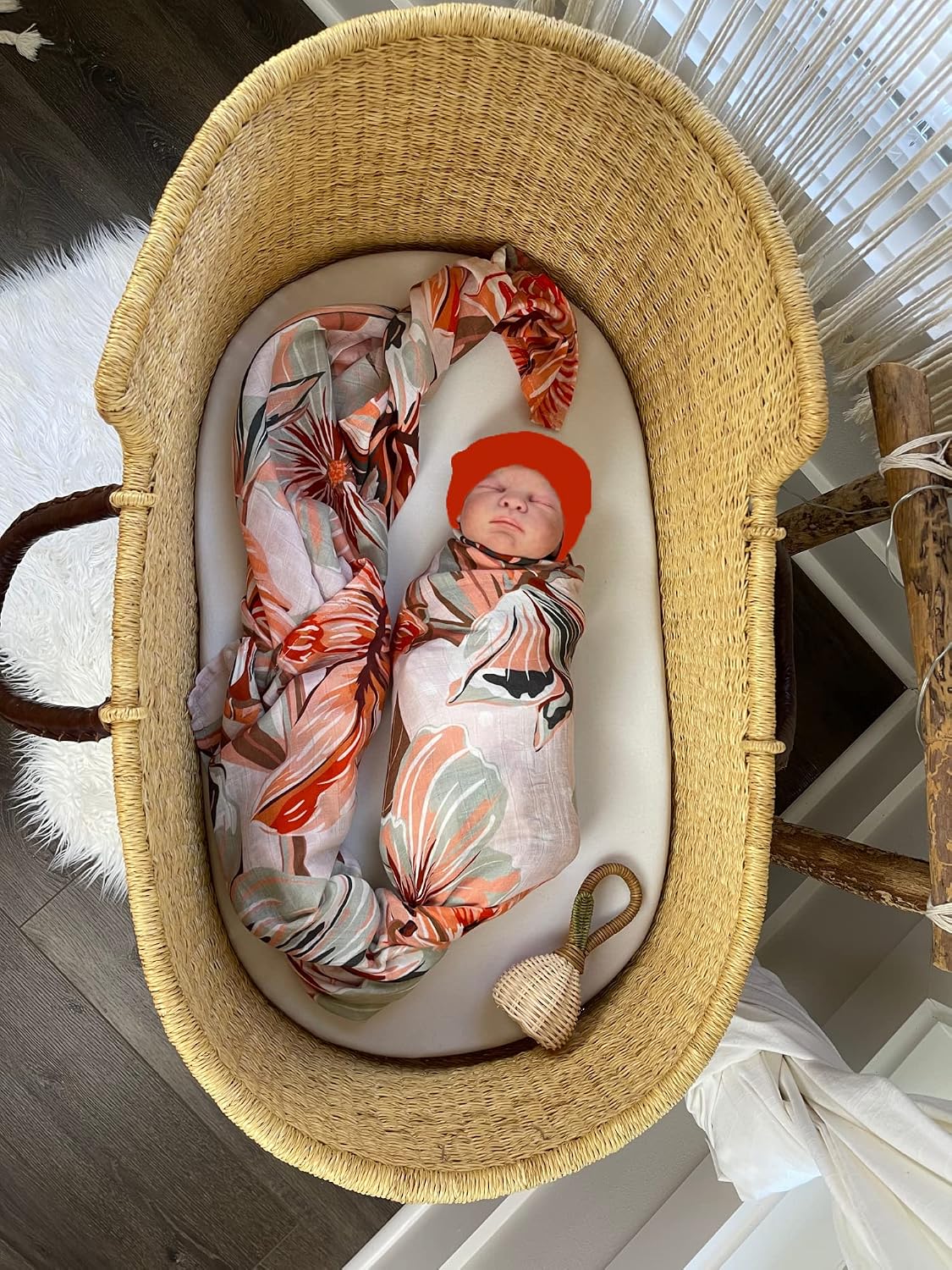 Floral Orange Newborn Family Matching Sets