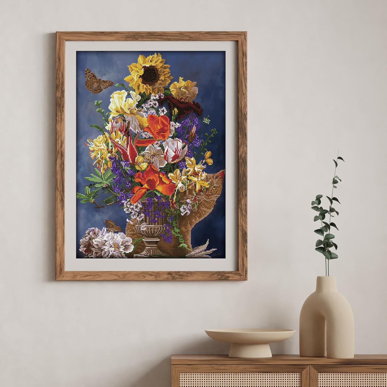 DIAMOND DOTZ Garden in Gold Diamond Painting Kits for Adults - Diamond Art Kits a Relaxing Creative Craft Kit with Dotz Gems 28.4x20.5