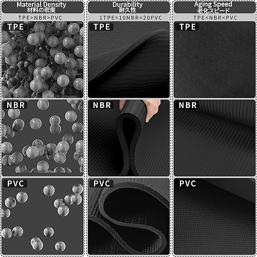 Miniatura 4 de Readaeer Esterilla de yoga plegable para viajes, tapete de yoga plegable de 0.236 in de grosor con bolsa de transporte, tapete antideslizante de TPE